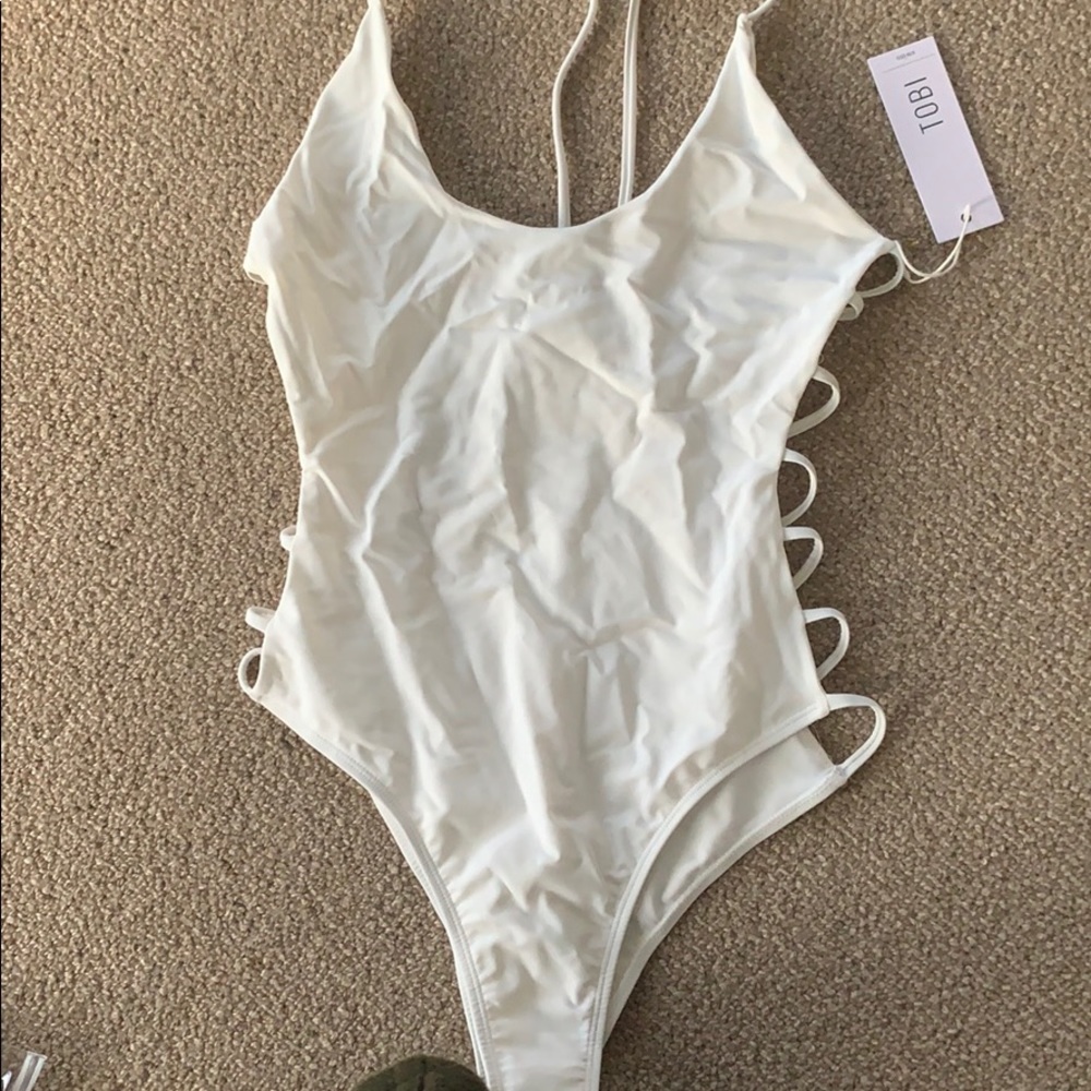White Cutout Bathing suit